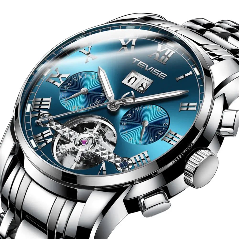 TEVISE Mechanical Watch for Man Top Brand Luxury Watch Stainles Steel Business Waterproof Luminous Wristwatch