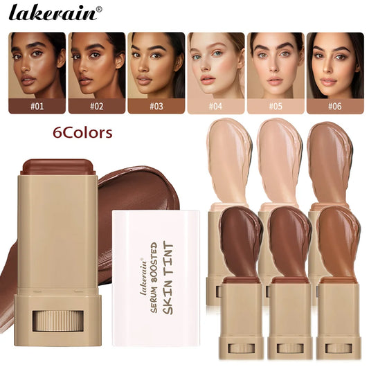 Skin Tint Foundation Stick Eraser Concealer Foundation Stick Serum Boosted Smooth Plumper Hight Coverage Travel Bronze Foundatio