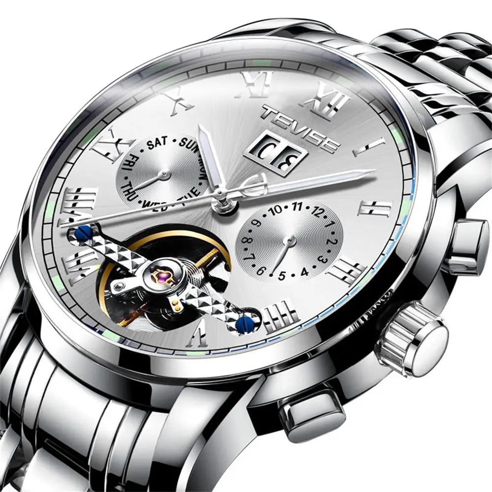 TEVISE Mechanical Watch for Man Top Brand Luxury Watch Stainles Steel Business Waterproof  Luminous Wristwatch