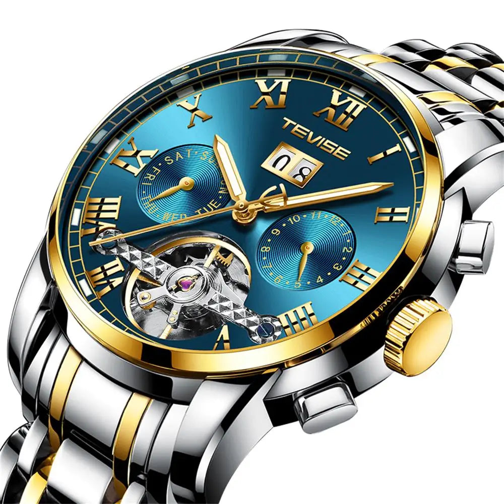 TEVISE Mechanical Watch for Man Top Brand Luxury Watch Stainles Steel Business Waterproof  Luminous Wristwatch