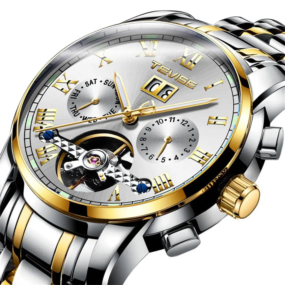 TEVISE Mechanical Watch for Man Top Brand Luxury Watch Stainles Steel Business Waterproof  Luminous Wristwatch