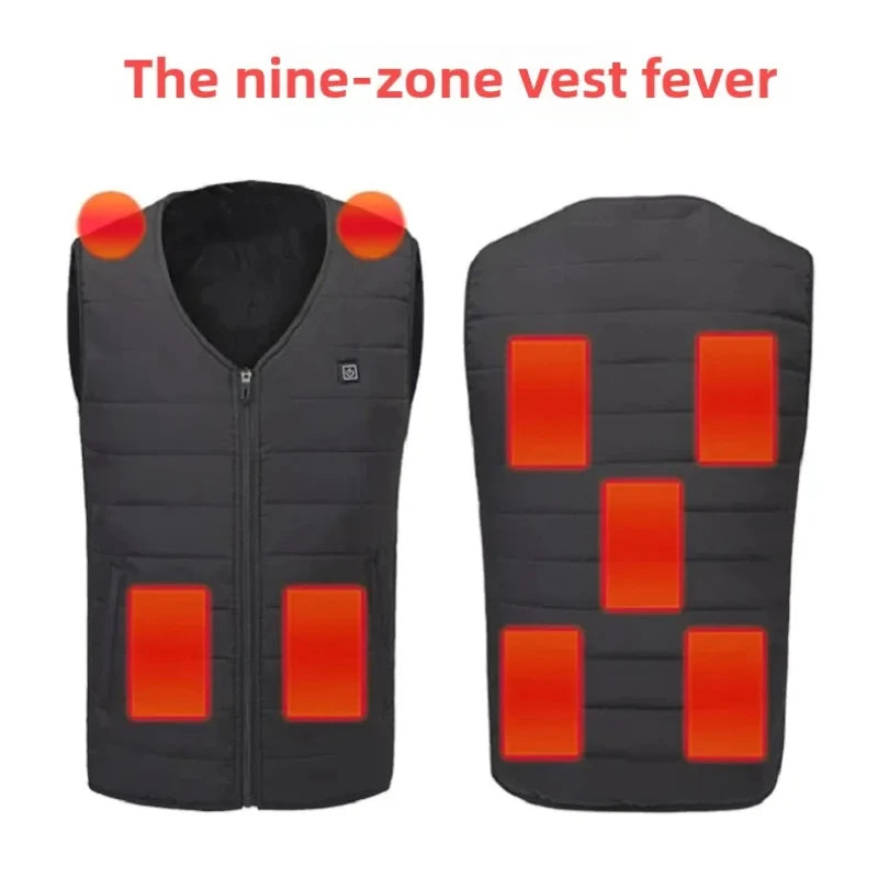 21 Areast Heated Jacket Men Warm Vest USB Self Heating Jacket Women Heated Coat Ski Camping Hiking Winter Cotton Clothes Washed