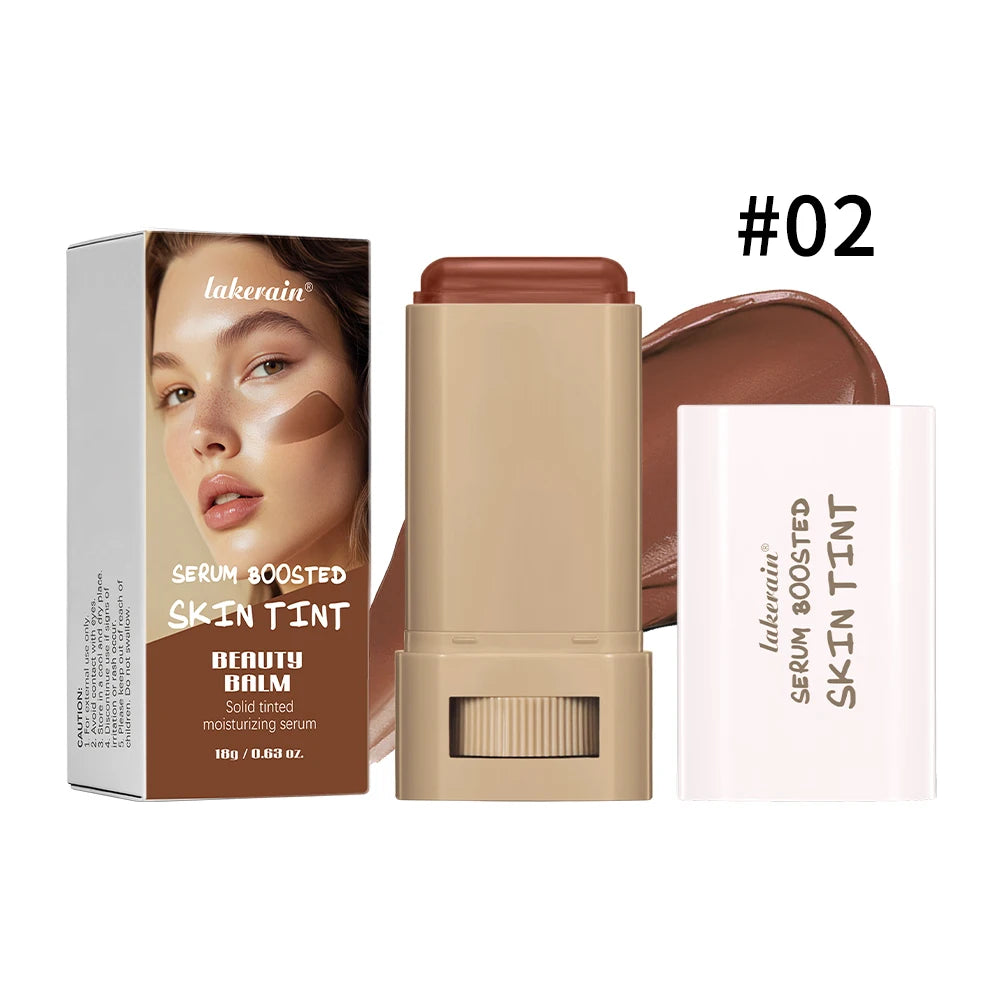 Skin Tint Foundation Stick Eraser Concealer Foundation Stick Serum Boosted Smooth Plumper Hight Coverage Travel Bronze Foundatio